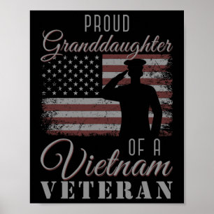 Poster Soldado Da Bandeira Dos Eua Orgulhoso Neta De Um V