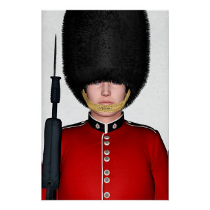 Póster Soldado da Guarda Real Britânica Arte de Londres