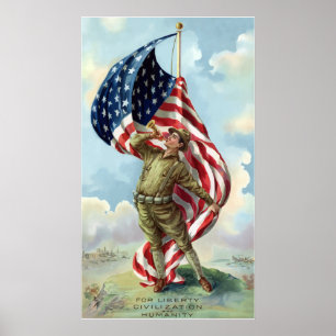 Poster Soldado da Primeira Guerra Mundial — Fronteira