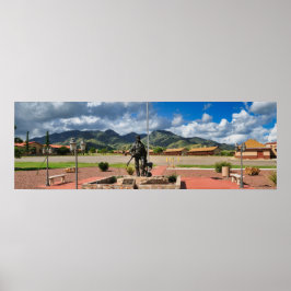 Poster Soldado de Buffalo em Bordo do Posto Antigo - 12x3