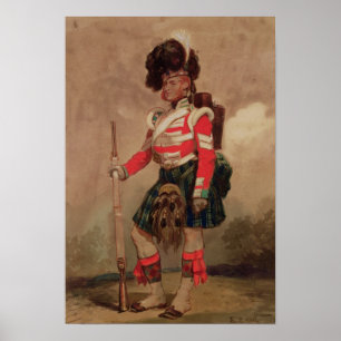 Póster Soldado do 79º Highlanders em Chobham