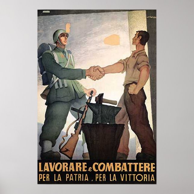 Poster Soldado e trabalhador (Frente)
