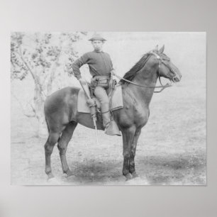 Póster Soldado em seu cavalo na fotografia de South