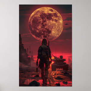 Poster Soldado feminino empoderado - Militar Inspirador