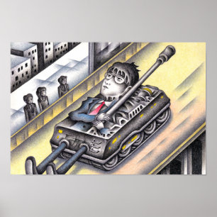 Poster Soldado indo para a guerra.