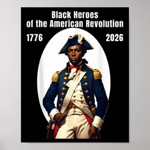Poster Soldado Patriota Afro-Americano da Guerra Revoluci