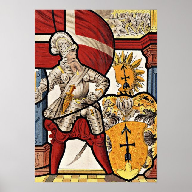 Poster soldado suíço AD 1600 (Frente)