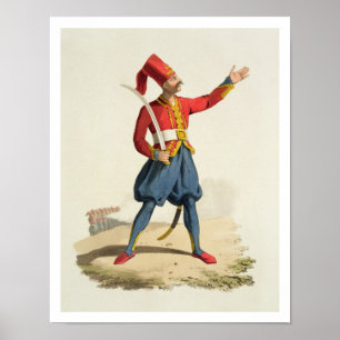 Póster Soldado turco, 'dos trajes do vário Nat