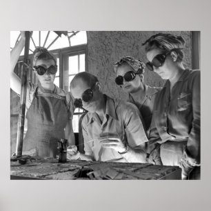 Póster Soldadores das mulheres em WWII, os anos 40