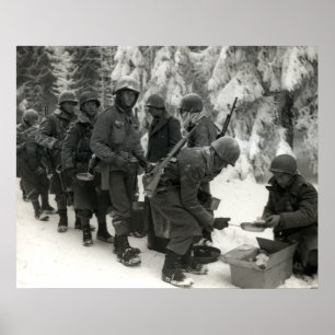 Poster Soldados Americanos da Segunda Guerra Mundial na B