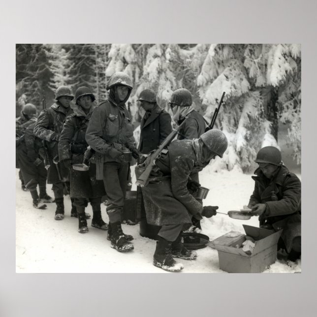 Poster Soldados Americanos da Segunda Guerra Mundial na B (Frente)