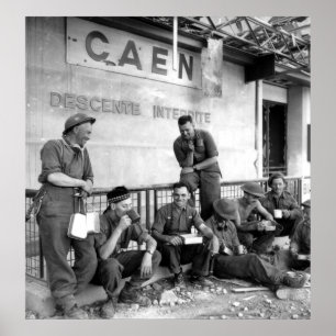 Póster Soldados Canadianos na Segunda Guerra Mundial da C