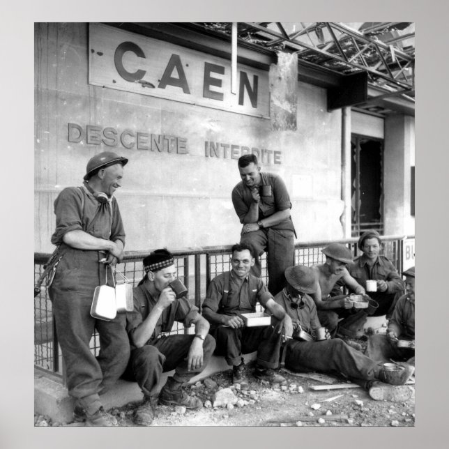 Póster Soldados Canadianos na Segunda Guerra Mundial da C (Frente)