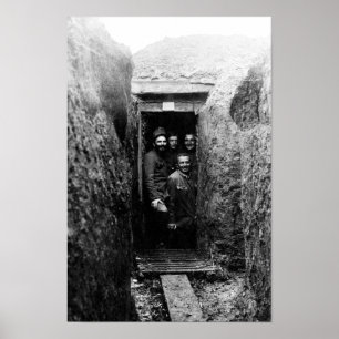 Poster Soldados Da Primeira Guerra Mundial Em Trincheira 