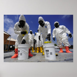 Póster Soldados dos EUA do 457º Batalhão Químico