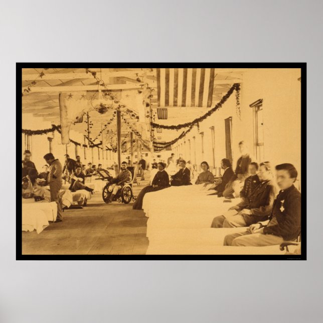 Póster Soldados feridos no Hospital Praça de Armory DC 18 (Frente)