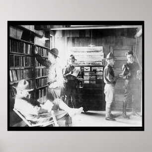 Póster Soldados na Biblioteca 1912