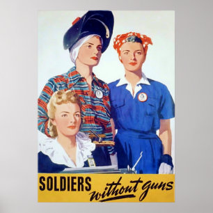 Poster Soldados sem guerra mundial 2. do vintage do ~ das