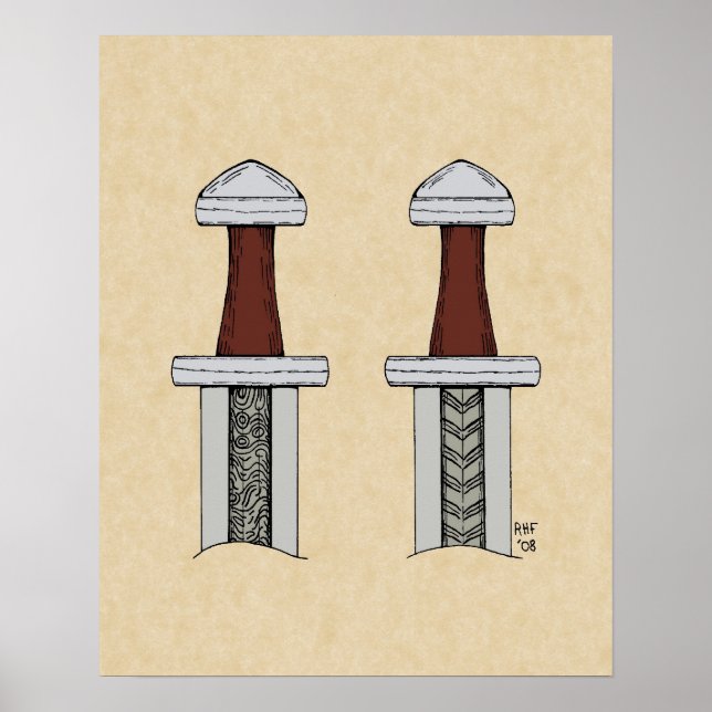 Póster Soldadura de padrão de espada em Viking (Frente)