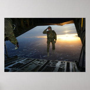 Poster Soldier with 10th Special Forces Group Salutes