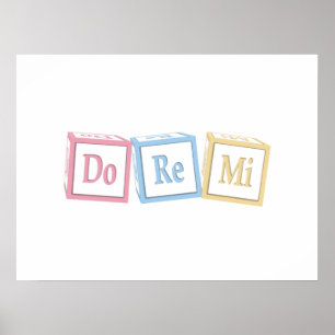 Poster Solfeggio Baby Blocks Música