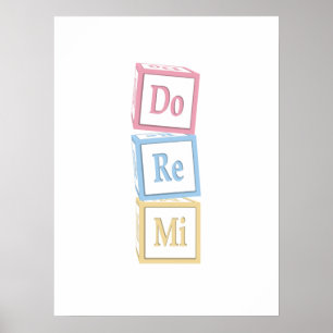 Poster Solfeggio Baby Blocks Música