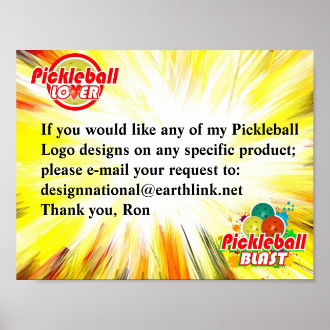 Póster Solicitação de Design de Pickleball (Frente)