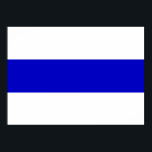 Poster solidariedade da linha azul ucrânia com bandeira a<br><div class="desc">bandeira anti-guerra russa ucrânia linha azul solidariedade símbolo protesto</div>