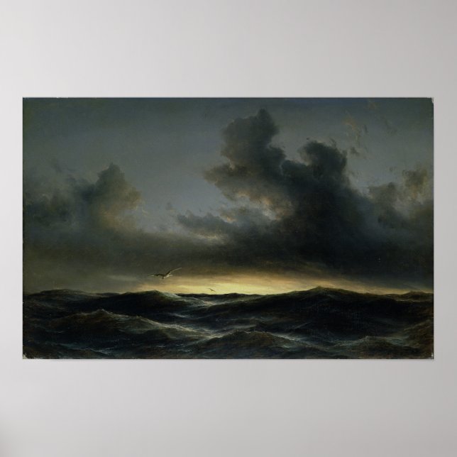 Póster Solitude marinha, 1852 (Frente)