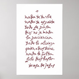 Poster Solo Dios basta (Que nada o perturbe)