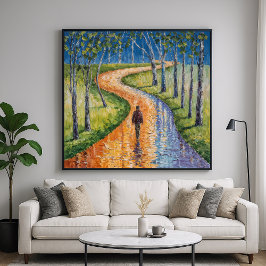 Poster Solo Stroll - Estilo de Arte por Impressionismo Ab