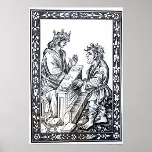 Poster Solomon e Marcoul, ilustração de