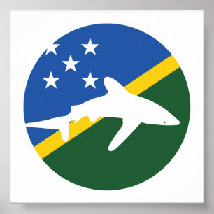 Poster Solomon Island Shark Solomon Islander