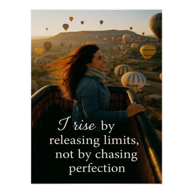 Póster  Solos Flight:Solo Woman Balloon Ride Wall Art (Frente)