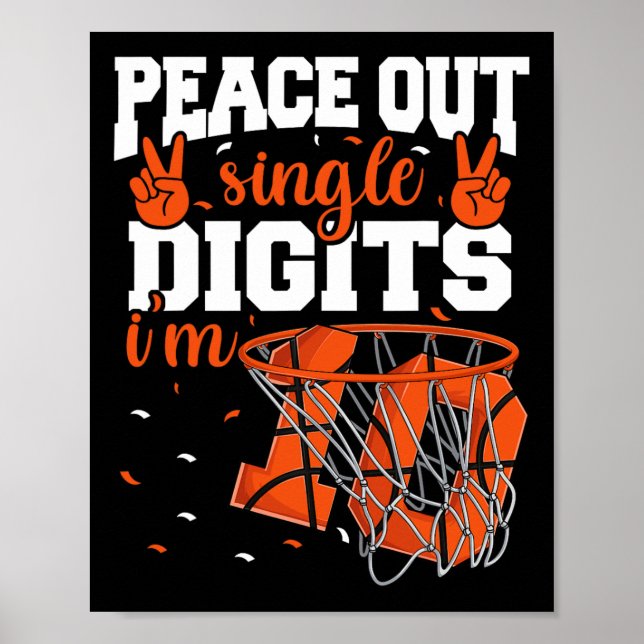 Poster solteiro Bysketbyll Peace Out (Frente)
