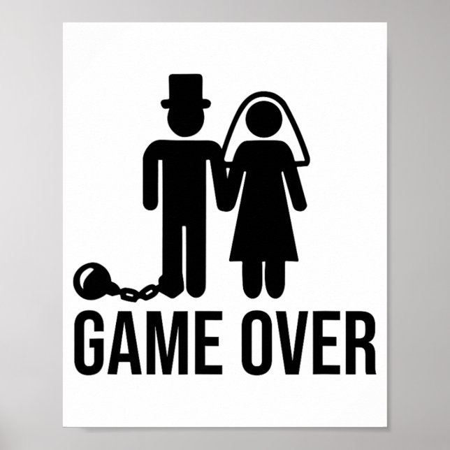 Poster Solteiro De Casamento De Noiva Engraçado Bachelore (Frente)