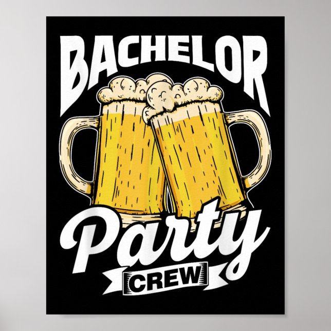 Poster Solteiro de Noiva do Grupo de Tripulação do Bachel (Frente)