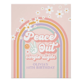 Póster Solteiro Dígitos da Paz arco-íris 10º Aniversário