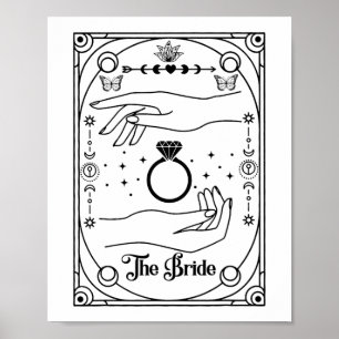 Poster Solteiro do Dia das Bruxas Gótico Coven Tarot Hall