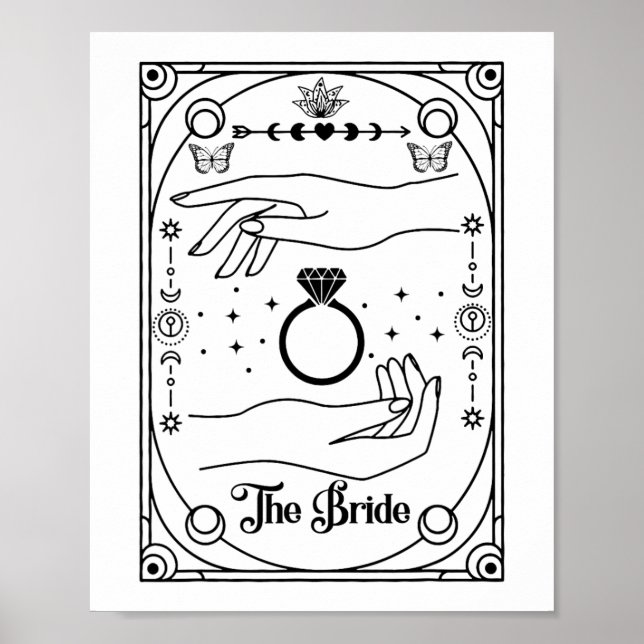 Poster Solteiro do Dia das Bruxas Gótico Coven Tarot Hall (Frente)
