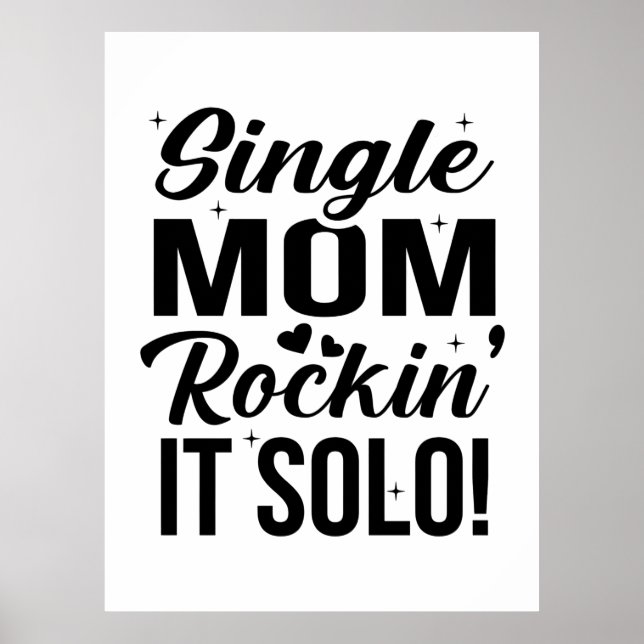 Poster Solteiro Mãe Rockin It Solo (Frente)