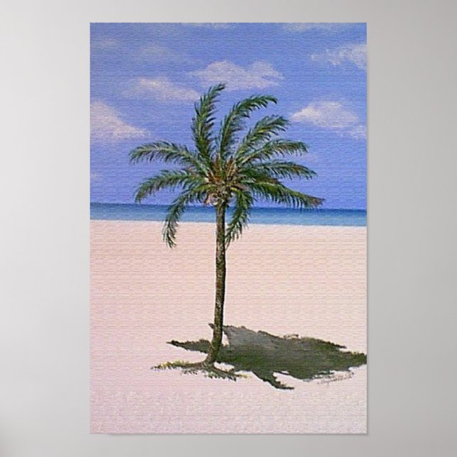 Póster Solteiro Palm Tree (Frente)