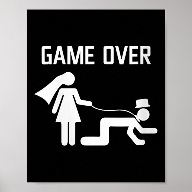 Poster Solteiro Solteiro de Casamento de Noiva Engraçado (Frente)