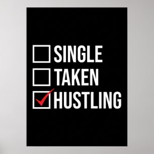 Poster Solteiro vs. HUSTLING, Gym, Hustle, Sucesso