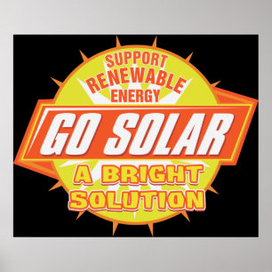 Póster Solução de energia solar
