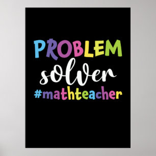Poster Solucionador de Problemas do Professor de Matemáti