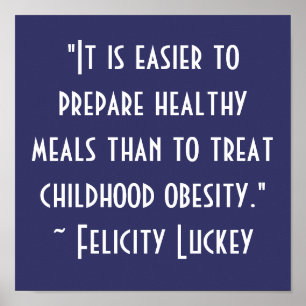 Póster Soluções de obesidade infantil