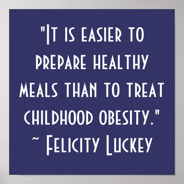 Póster Soluções de obesidade infantil (Frente)