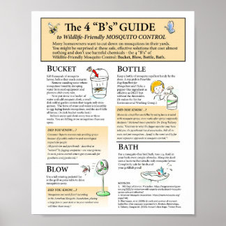 Poster Soluções para Mosquitos Amigáveis à Vida Selvagem