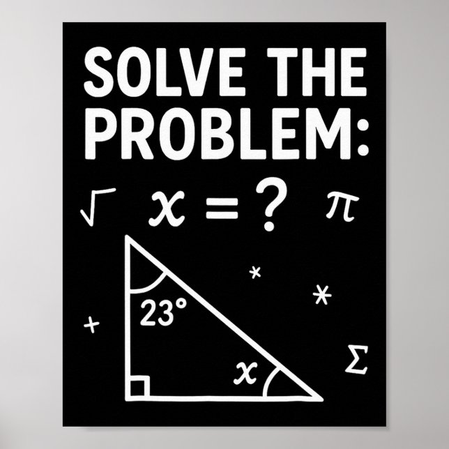 Poster Solve The Problem Do The Math 67 Meme Funny Teache (Frente)